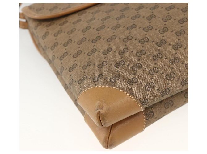 Gucci Borsa a Spalla Micro GG Supreme PVC Beige Oro 14 007 5548 Auth th6655 D'oro - vista 13