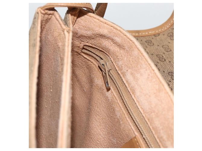 Gucci Borsa a Spalla Micro GG Supreme PVC Beige Oro 14 007 5548 Auth th6655 D'oro - vista 19