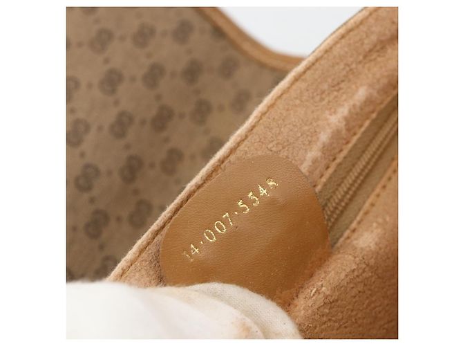 Gucci Borsa a Spalla Micro GG Supreme PVC Beige Oro 14 007 5548 Auth th6655 D'oro - vista 22