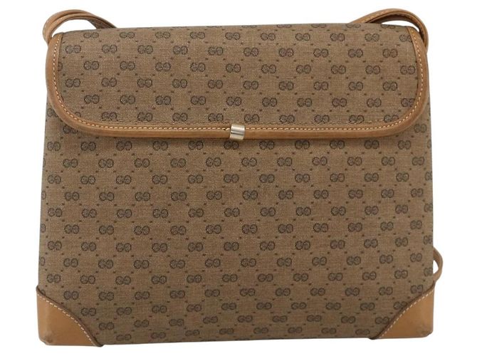 Gucci Borsa a Spalla Micro GG Supreme PVC Beige Oro 14 007 5548 Auth th6655 D'oro - vista 3