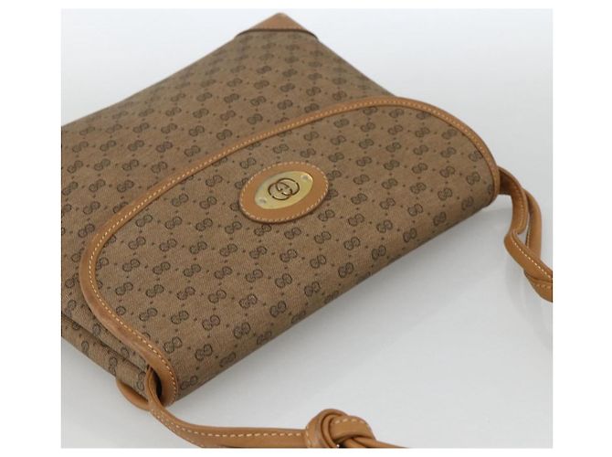 Gucci Borsa a Spalla Micro GG Supreme PVC Beige Oro 14 007 5548 Auth th6655 D'oro - vista 6