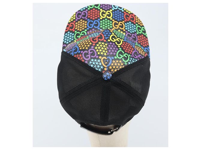 Cappello GUCCI GG Psichedelico PVC Multicolore 517074 Auth YKZ486A - vista 7