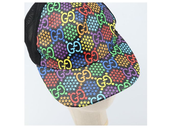 Cappello GUCCI GG Psichedelico PVC Multicolore 517074 Auth YKZ486A - vista 9
