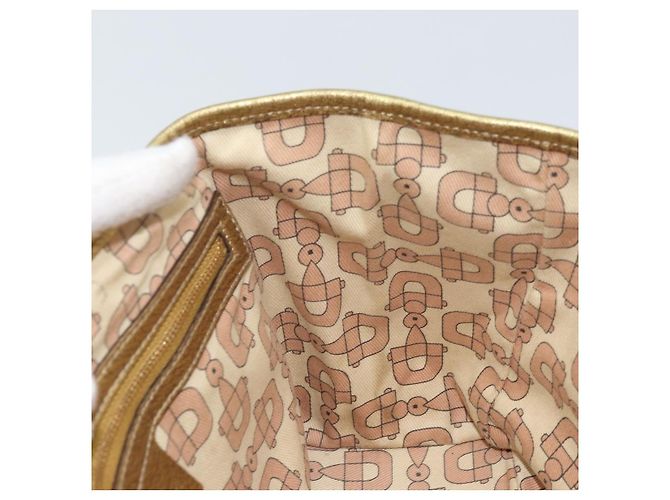 Bolso de Mano Gucci GG Canvas Sherry Line Beige Dorado 139261 Auth BA11705 - vista 17
