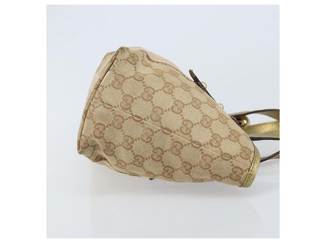 Bolso de Mano Gucci GG Canvas Sherry Line Beige Dorado 139261 Auth BA11705 - vista 4