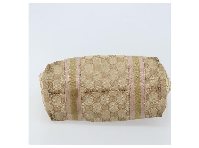 Bolso de Mano Gucci GG Canvas Sherry Line Beige Dorado 139261 Auth BA11705 - vista 9