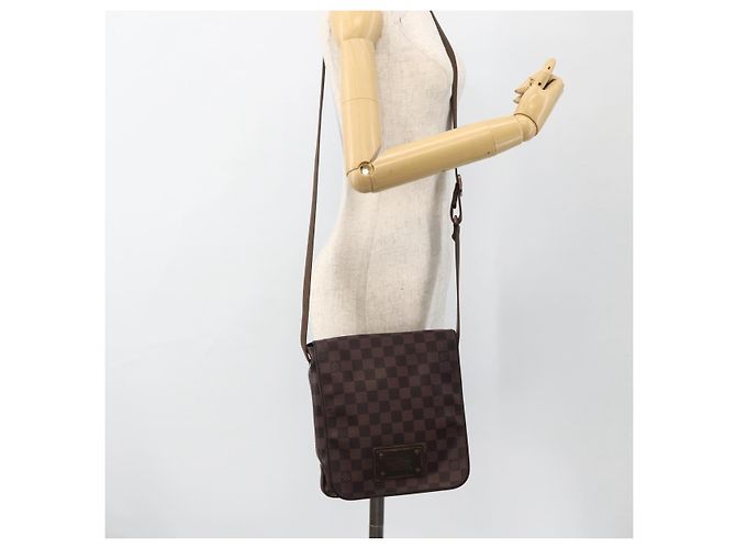 LOUIS VUITTON Borsa a Spalla Brooklyn PM Damier Ebene N51210 LV Auth gh1904 - vista 22