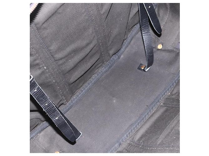 Borsa da viaggio GUCCI GG Canvas Web Sherry Line Nera Oro Auth ARZ288 Nero D'oro - vista 16