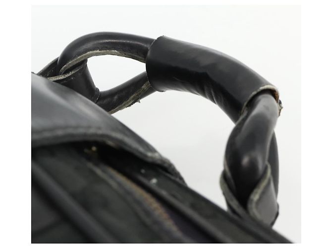 Borsa da viaggio GUCCI GG Canvas Web Sherry Line Nera Oro Auth ARZ288 Nero D'oro - vista 8