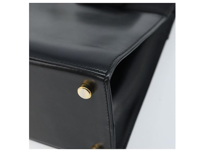 Borsa a mano Vala in pelle nera e oro di Salvatore Ferragamo Auth gh1876 Nero D'oro - vista 10