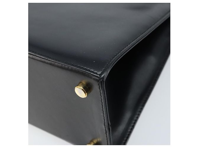 Borsa a mano Vala in pelle nera e oro di Salvatore Ferragamo Auth gh1876 Nero D'oro - vista 12
