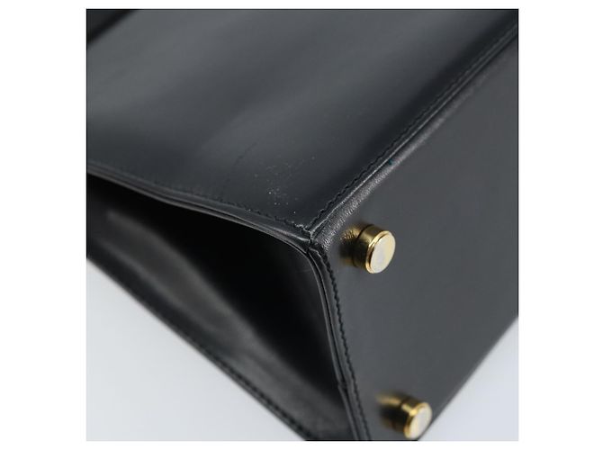 Borsa a mano Vala in pelle nera e oro di Salvatore Ferragamo Auth gh1876 Nero D'oro - vista 13