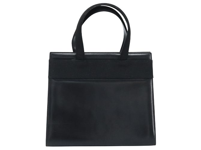 Borsa a mano Vala in pelle nera e oro di Salvatore Ferragamo Auth gh1876 Nero D'oro - vista 3
