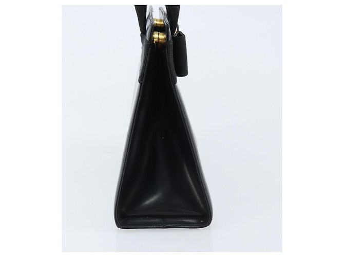 Borsa a mano Vala in pelle nera e oro di Salvatore Ferragamo Auth gh1876 Nero D'oro - vista 4
