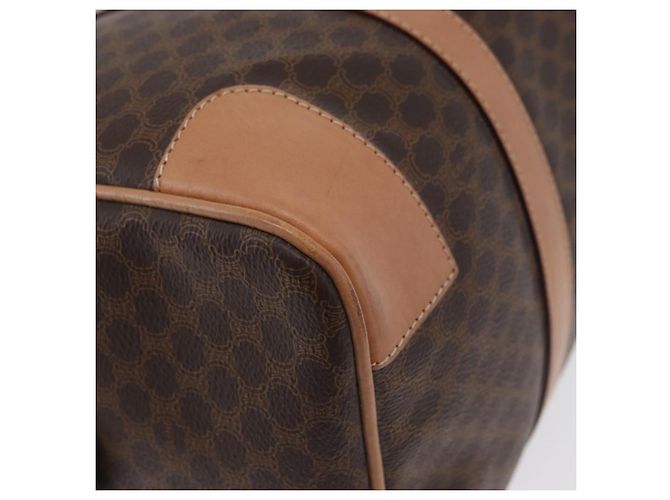 Céline Borsa a mano in tela Macadam CELINE in pelle PVC marrone oro Auth YKZ161A D'oro - vista 10