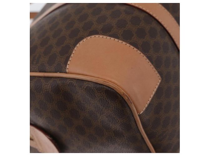 Céline Borsa a mano in tela Macadam CELINE in pelle PVC marrone oro Auth YKZ161A D'oro - vista 12