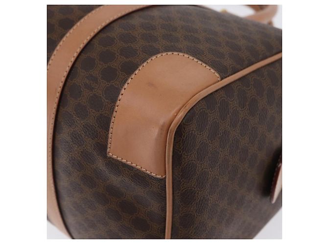 Céline Borsa a mano in tela Macadam CELINE in pelle PVC marrone oro Auth YKZ161A D'oro - vista 13