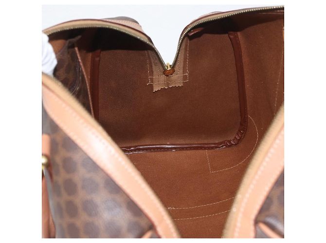 Céline Borsa a mano in tela Macadam CELINE in pelle PVC marrone oro Auth YKZ161A D'oro - vista 18