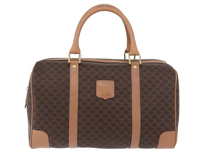 Céline Borsa a mano in tela Macadam CELINE in pelle PVC marrone oro Auth YKZ161A D'oro - vista 2