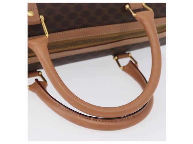 Céline Borsa a mano in tela Macadam CELINE in pelle PVC marrone oro Auth YKZ161A D'oro - vista 7