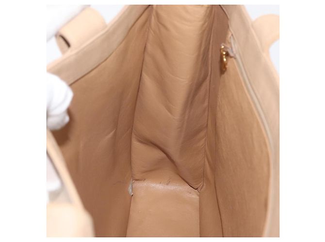 Borsa Tote CHANEL in Pelle Caviar Beige Oro CC Auth BA11375A D'oro - vista 17