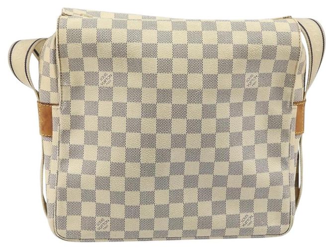 LOUIS VUITTON Borsa a Spalla Naviglio Damier Azur N51189 LV Auth BSZ491 - vista 13