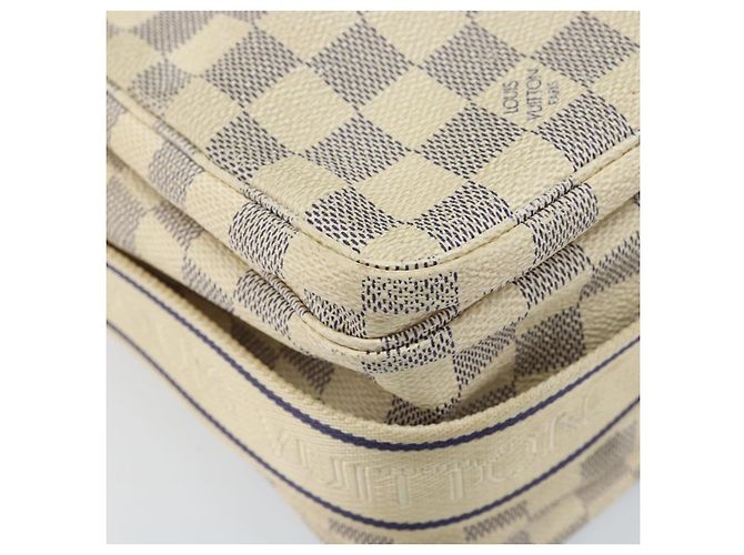 LOUIS VUITTON Borsa a Spalla Naviglio Damier Azur N51189 LV Auth BSZ491 - vista 14