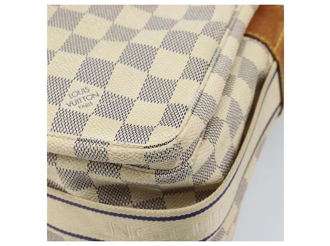 LOUIS VUITTON Borsa a Spalla Naviglio Damier Azur N51189 LV Auth BSZ491 - vista 15