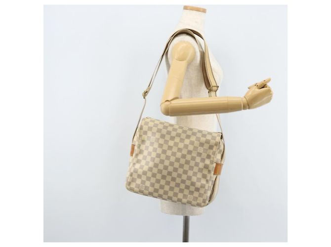 LOUIS VUITTON Borsa a Spalla Naviglio Damier Azur N51189 LV Auth BSZ491 - vista 24