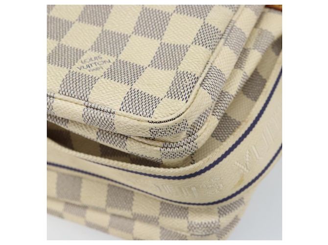 LOUIS VUITTON Borsa a Spalla Naviglio Damier Azur N51189 LV Auth BSZ491 - vista 9