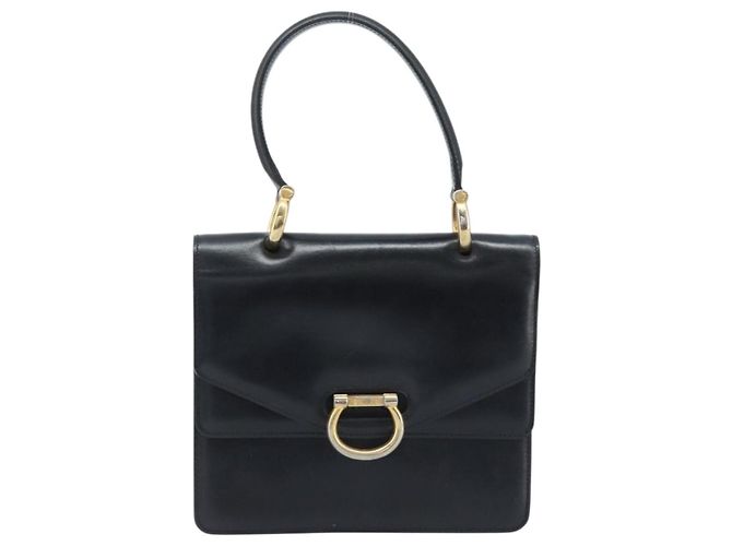 Céline CELINE Handtasche aus schwarzem Leder mit Gold Auth ep13883 Golden - Ansicht 2