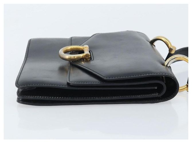 Céline CELINE Handtasche aus schwarzem Leder mit Gold Auth ep13883 Golden - Ansicht 4
