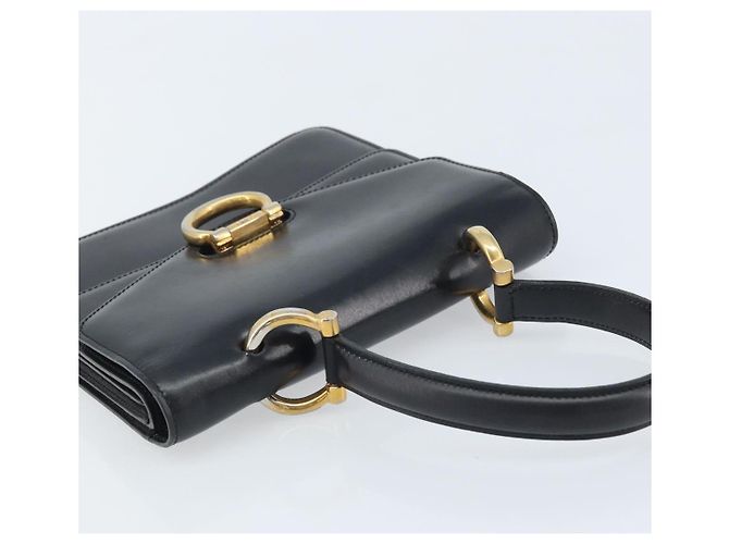 Céline CELINE Handtasche aus schwarzem Leder mit Gold Auth ep13883 Golden - Ansicht 6