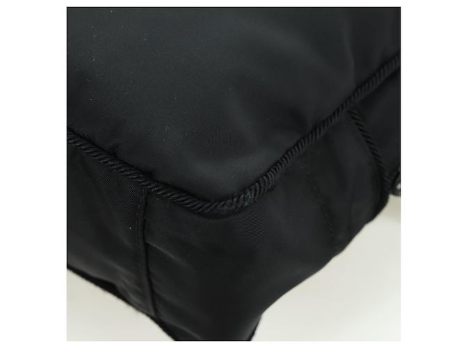 PRADA Borsa a Frange in Nylon 2 in 1 Nera BL0916 Auth am11097V Nero - vista 20