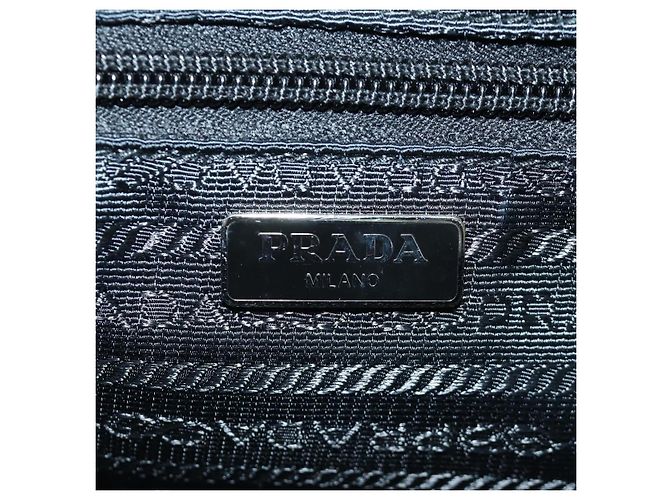 PRADA Borsa a Frange in Nylon 2 in 1 Nera BL0916 Auth am11097V Nero - vista 23