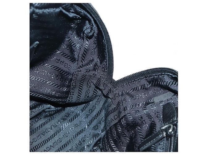 PRADA Borsa a Frange in Nylon 2 in 1 Nera BL0916 Auth am11097V Nero - vista 24