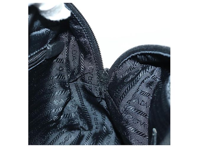 PRADA Borsa a Frange in Nylon 2 in 1 Nera BL0916 Auth am11097V Nero - vista 25