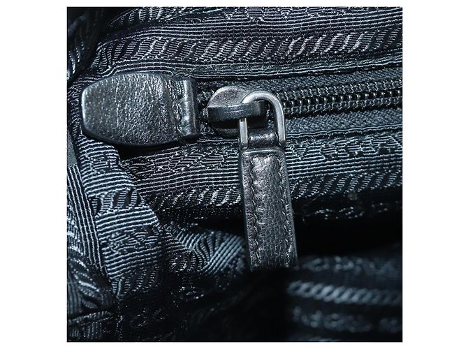 PRADA Borsa a Frange in Nylon 2 in 1 Nera BL0916 Auth am11097V Nero - vista 26