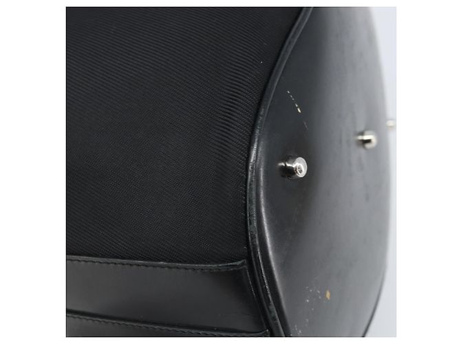 Borsa a mano in nylon nero e argento Gucci Bamboo 001 2855 1657 Auth gh1942 - vista 13