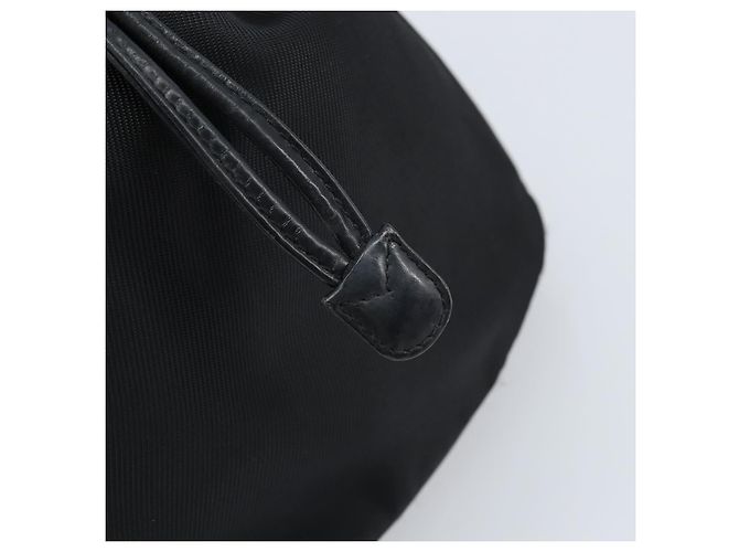 Borsa a mano in nylon nero e argento Gucci Bamboo 001 2855 1657 Auth gh1942 - vista 15