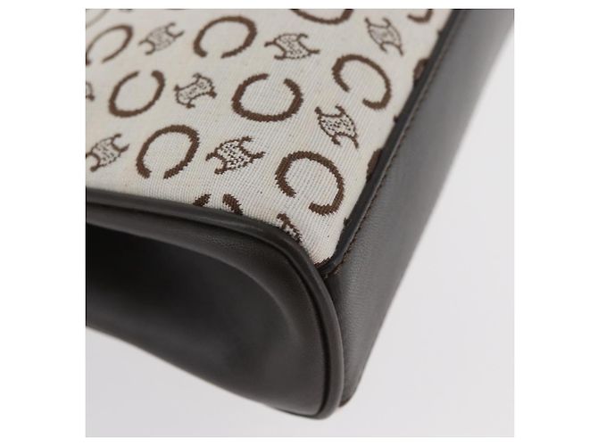 Céline Borsa a mano in tela Macadam C di CELINE bianca e oro Auth ep13890A Bianco D'oro - vista 10
