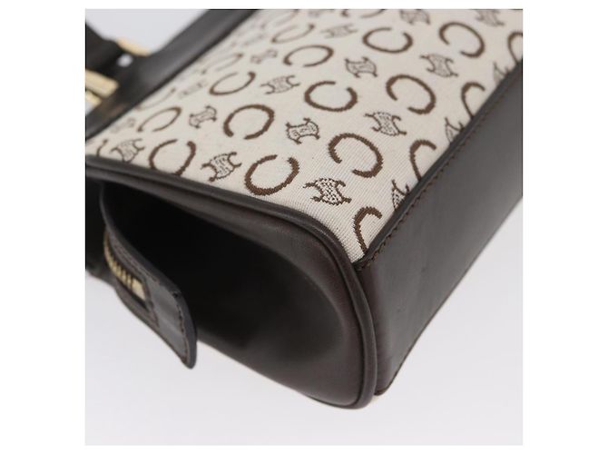 Céline Borsa a mano in tela Macadam C di CELINE bianca e oro Auth ep13890A Bianco D'oro - vista 12