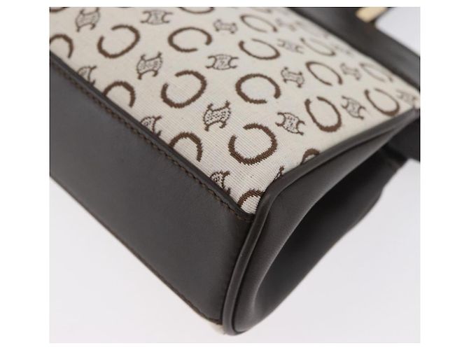 Céline Borsa a mano in tela Macadam C di CELINE bianca e oro Auth ep13890A Bianco D'oro - vista 13
