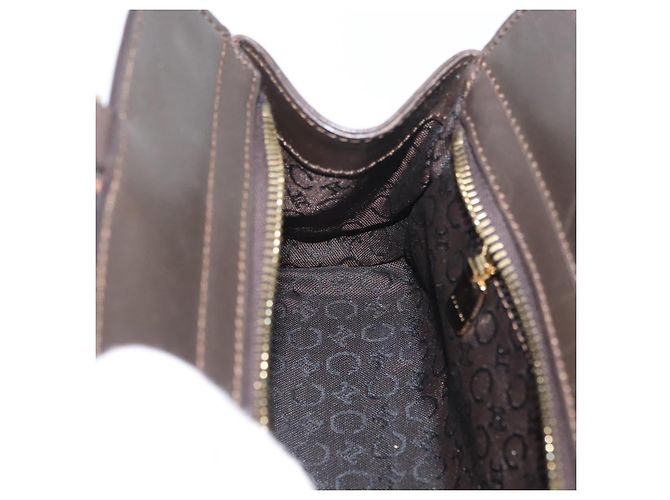 Céline Borsa a mano in tela Macadam C di CELINE bianca e oro Auth ep13890A Bianco D'oro - vista 18