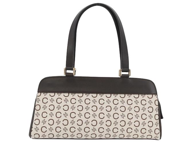 Céline Borsa a mano in tela Macadam C di CELINE bianca e oro Auth ep13890A Bianco D'oro - vista 2