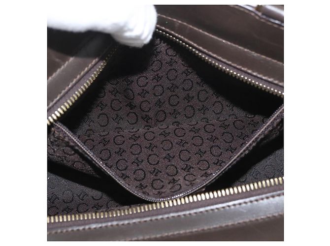 Céline Borsa a mano in tela Macadam C di CELINE bianca e oro Auth ep13890A Bianco D'oro - vista 20