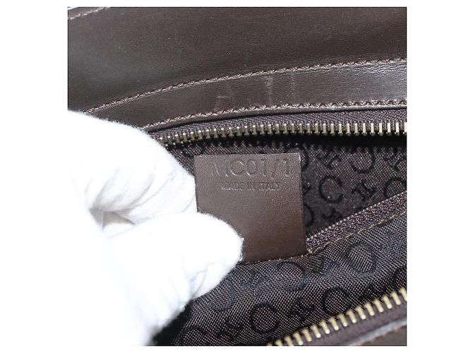 Céline Borsa a mano in tela Macadam C di CELINE bianca e oro Auth ep13890A Bianco D'oro - vista 21