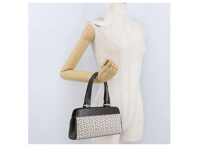 Céline Borsa a mano in tela Macadam C di CELINE bianca e oro Auth ep13890A Bianco D'oro - vista 22