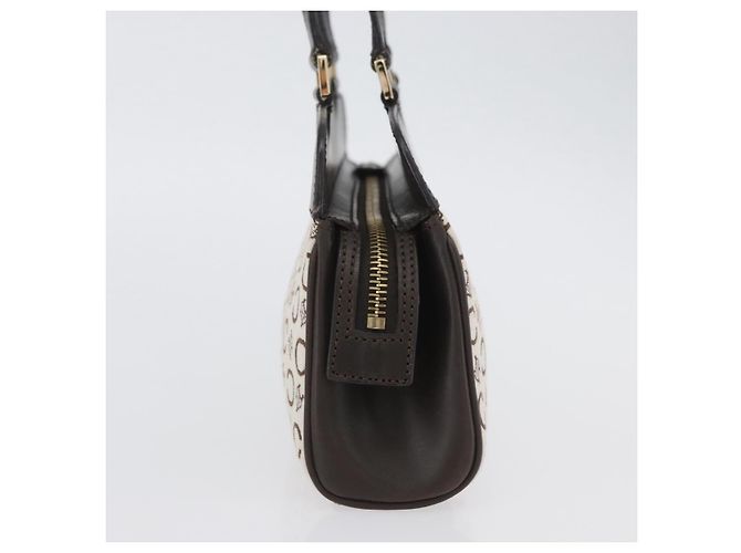 Céline Borsa a mano in tela Macadam C di CELINE bianca e oro Auth ep13890A Bianco D'oro - vista 4