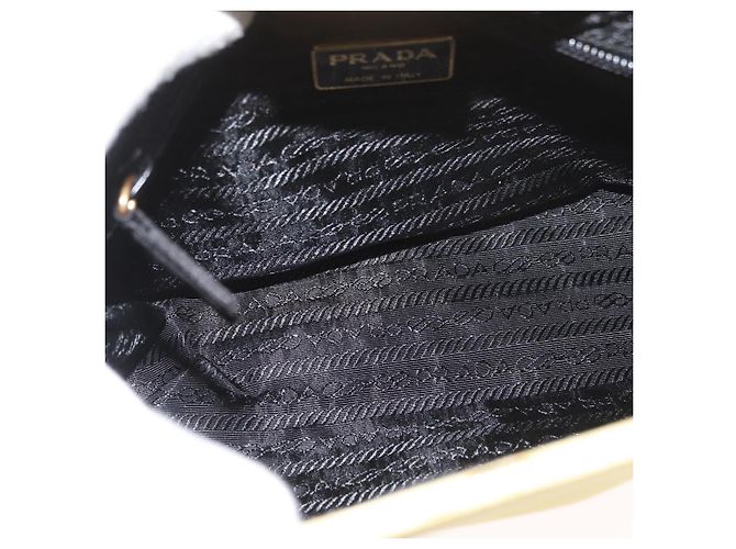 Borsa Tote PRADA Satin Giallo Oro Auth ARZ560 D'oro - vista 17
